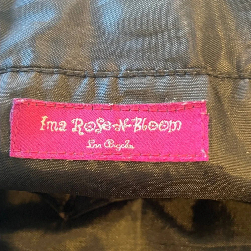 Floral Black and Pink Women's Bag - Picture 2 of 8